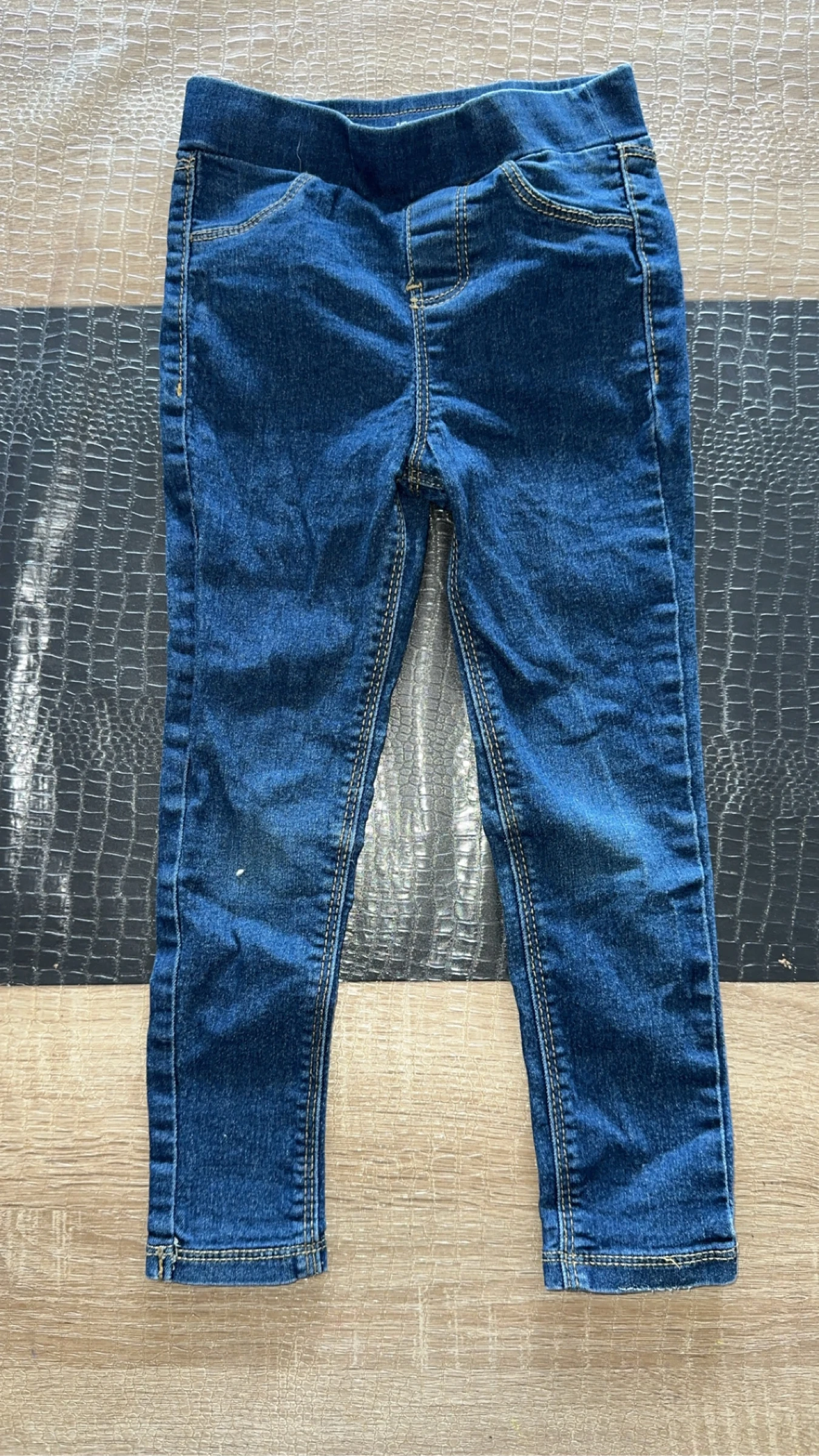 Jegging petite fille bleu 